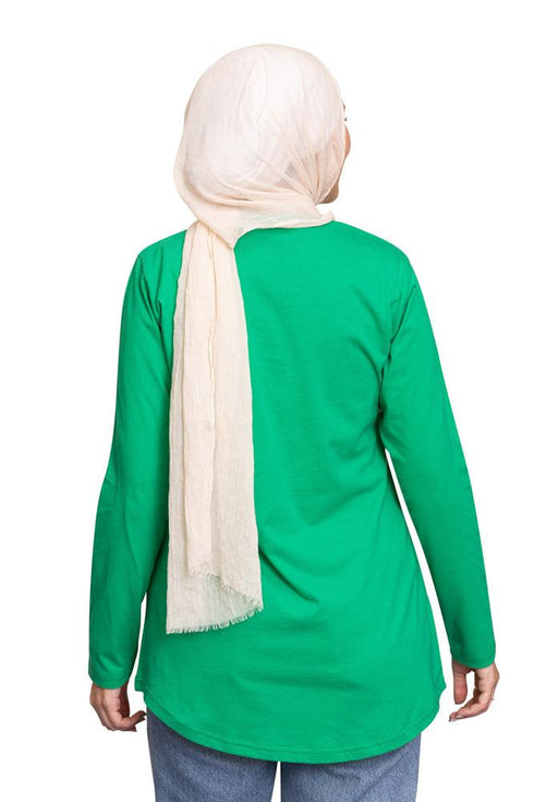 Green Printed Long - Sleeve Design 35 - Khotwh